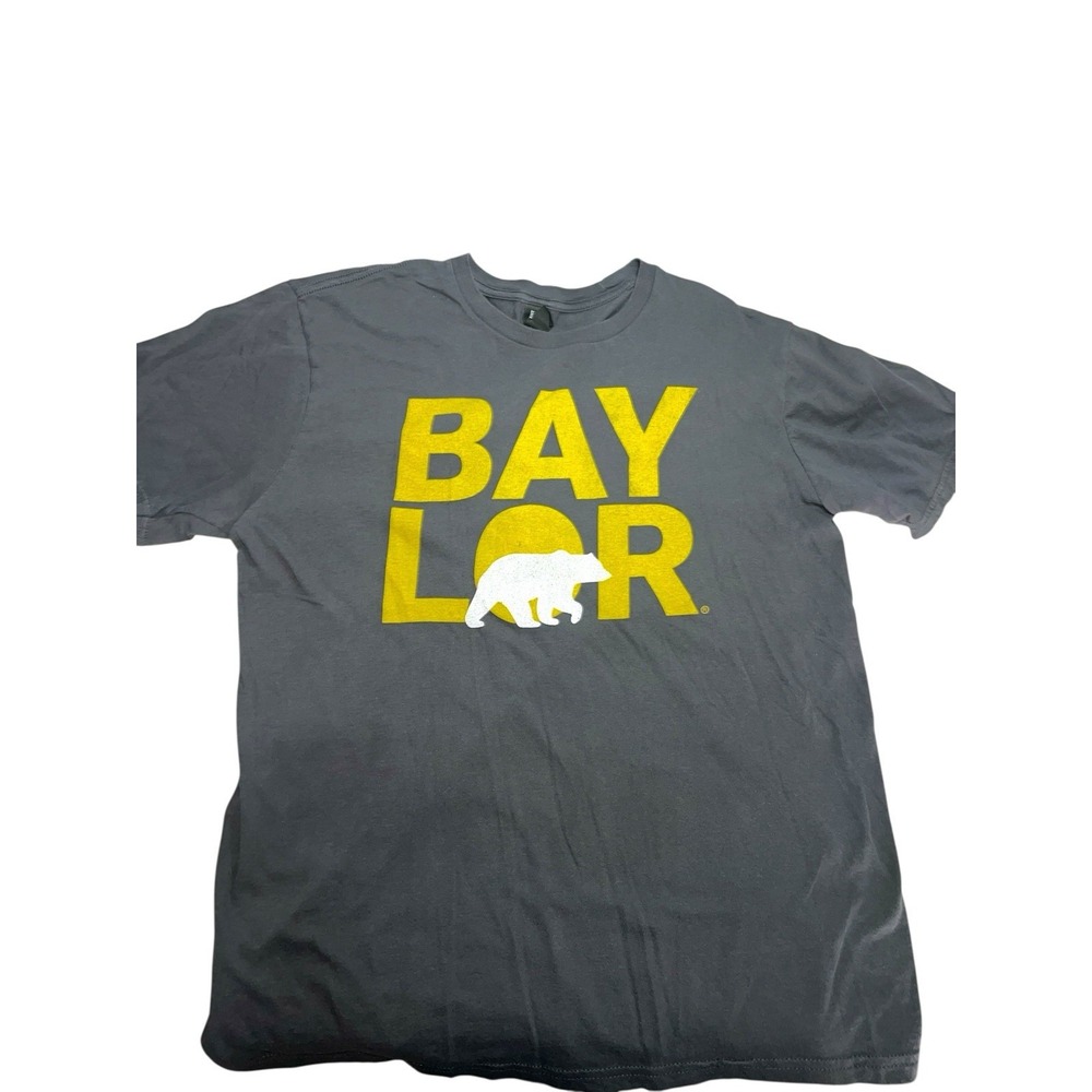 Baylor University T Shirt Mens Size‎ Medium Short Sleeve Gray Bear